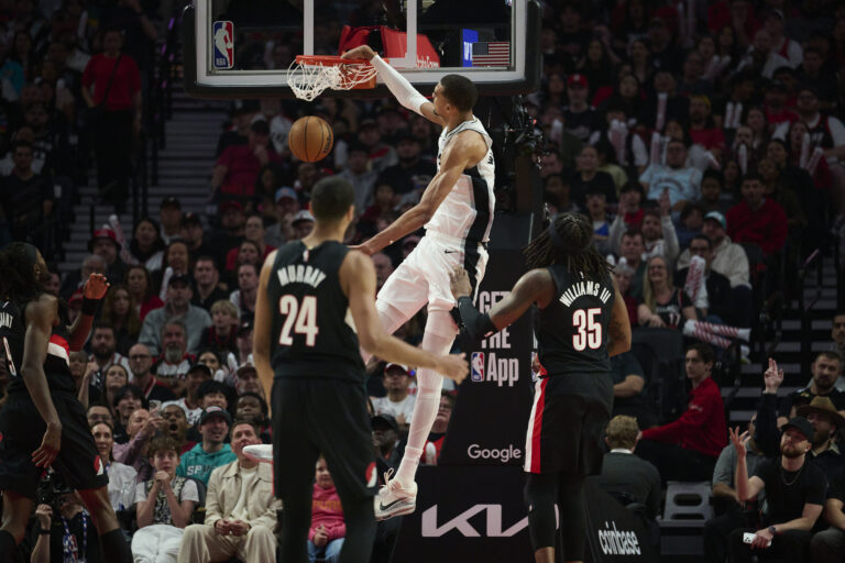 Spurs come back to win Game 4 against Trail Blazers in Victor Wembanyama’s return
