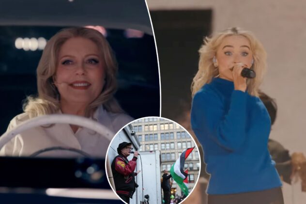 Susan Sarandon cameos with Sabrina Carpenter at Coachella after saying she was blacklisted in Hollywood