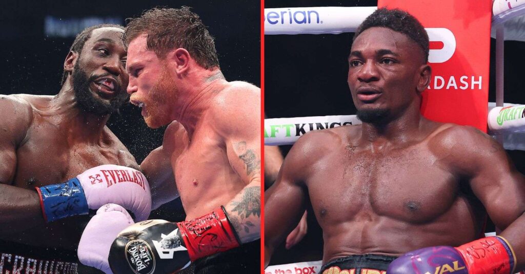 Terence Crawford asked if Canelo will beat Mbilli to win back world title