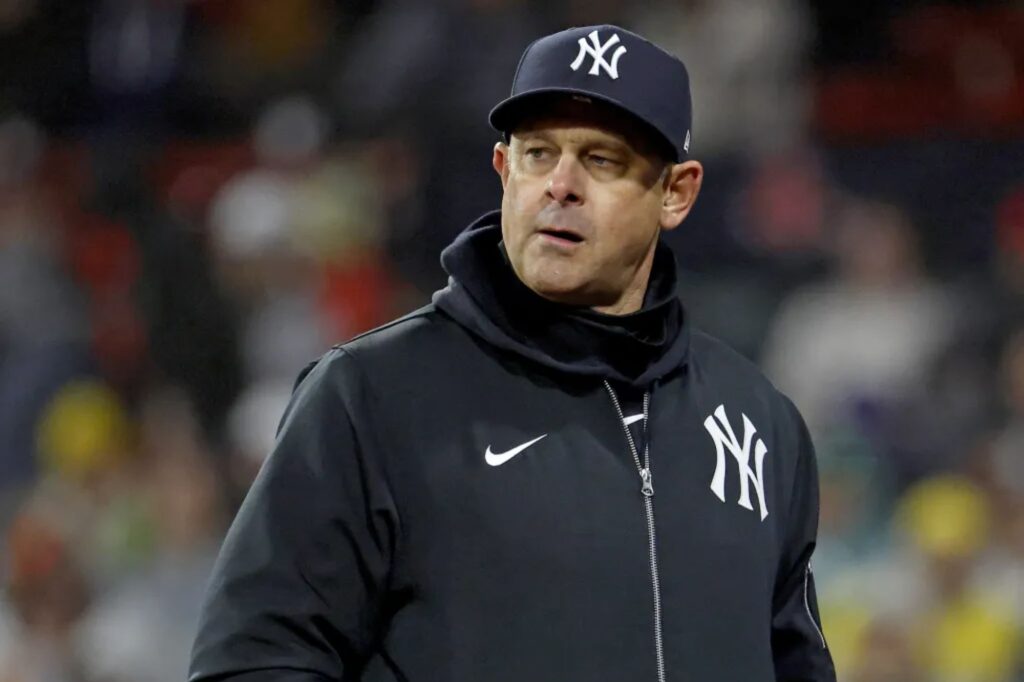 Yankees’ Aaron Boone reacts to Red Sox firing Alex Cora
