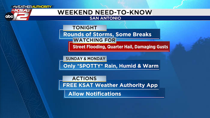 After a stormy Saturday morning, we’ll have another chance tonight