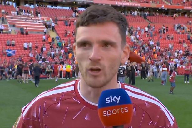 Andy Robertson's next club agreement as he exits Liverpool with emotional admission