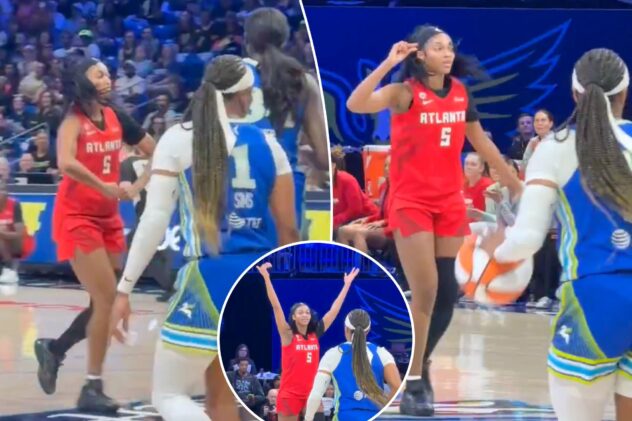 Angel Reese eggs on booing Dallas crowd with viral celebrations