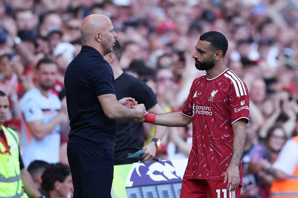Arne Slot moment spotted during Mohamed Salah's Liverpool farewell