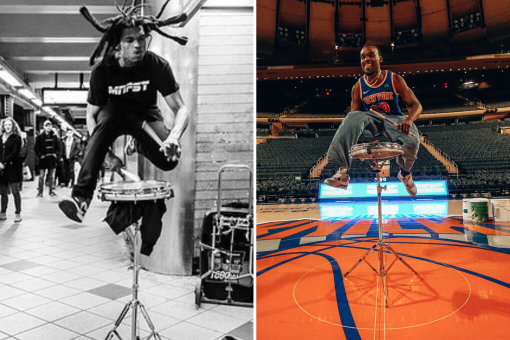 Drummer’s slam dunk: NYC subway busker plays for Knicks at MSG in bucket-list moment