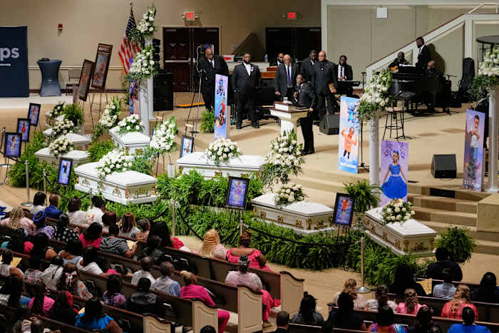 Eight children killed in Louisiana mass shooting remembered at funeral