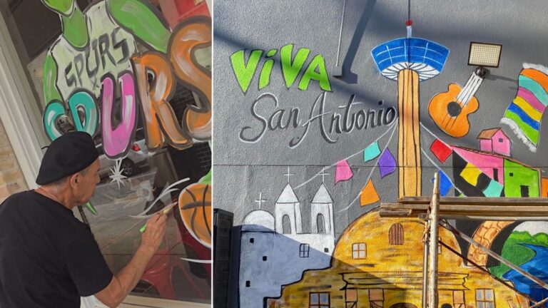 ‘I can’t stop’: SA artist survives heart attack, paints Spurs pride across the city