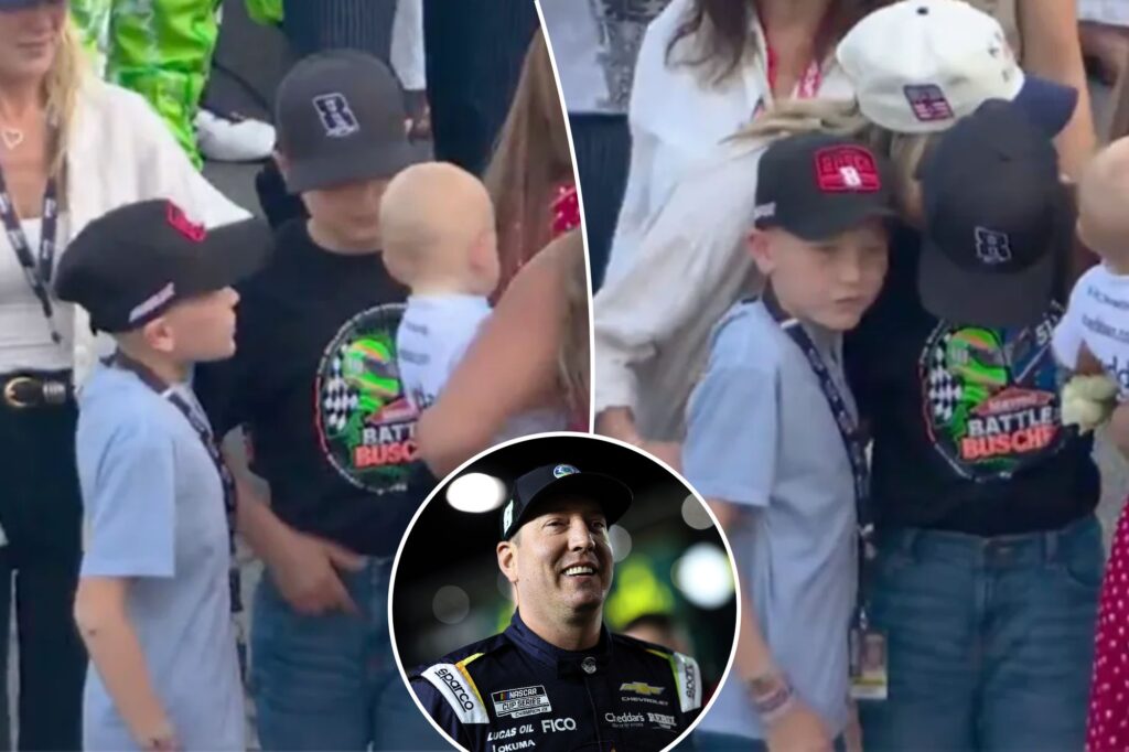 Kyle Larson’s son supports Brexton Busch during tender Coca-Cola 600 moment honoring Kyle