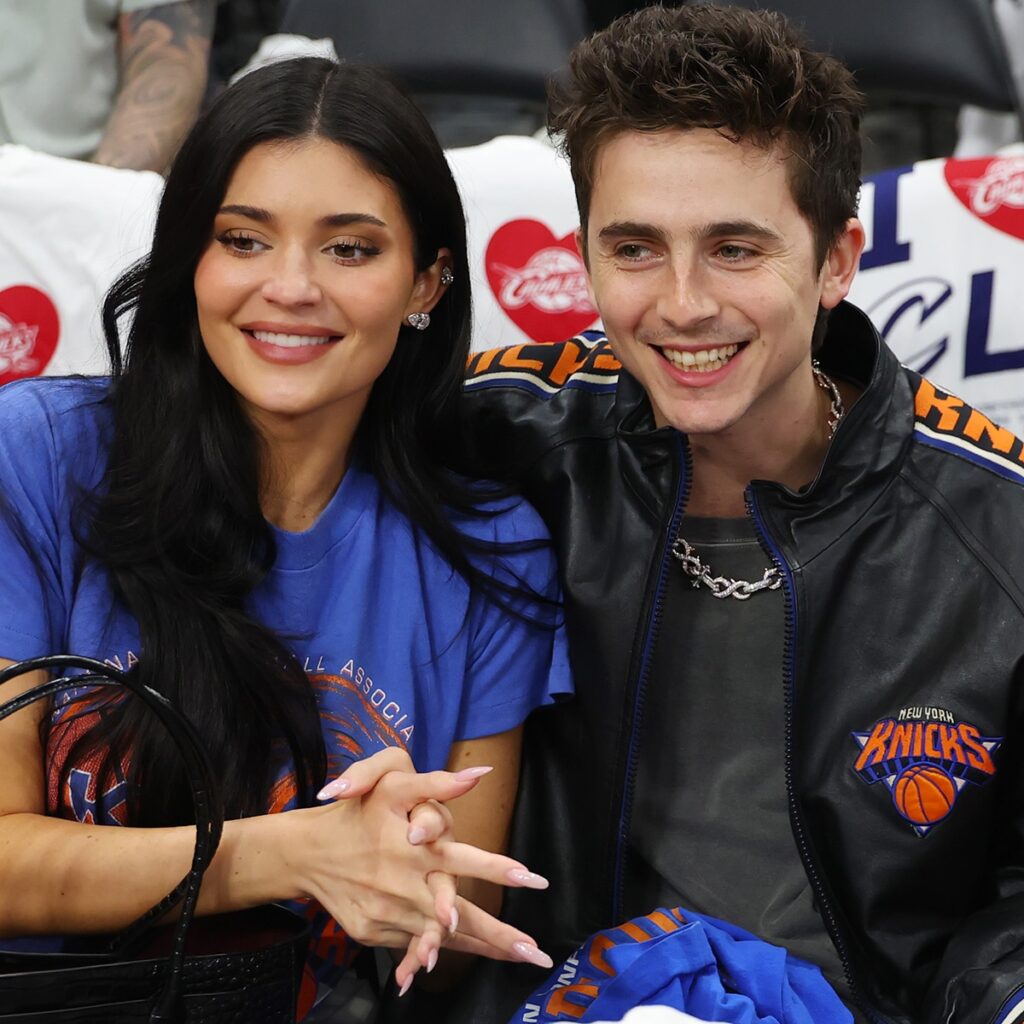 Kylie Jenner, Timothée Chalamet Celebrate Historic Knicks Win With PDA