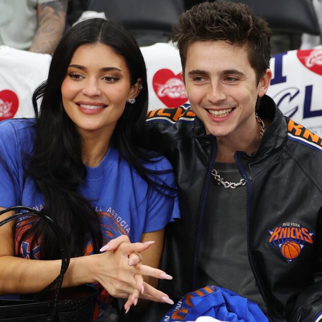 Kylie Jenner, Timothée Chalamet Celebrate Historic Knicks Win With PDA