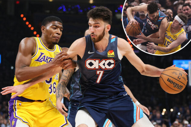 Lakers, buried by Thunder’s depth, need to dig out of 0-2 deficit