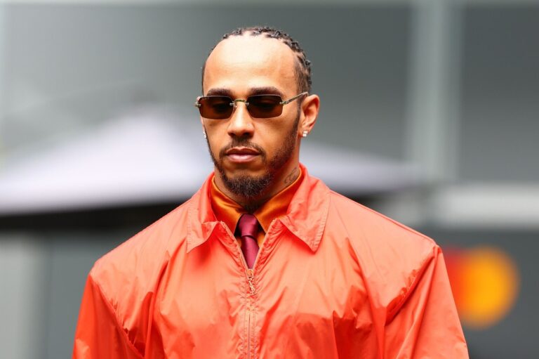 Lewis Hamilton turns heads with bold runway Saint Laurent look at F1 Miami GP