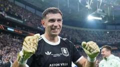 Martinez breaks finger... then helps Villa win Europa League