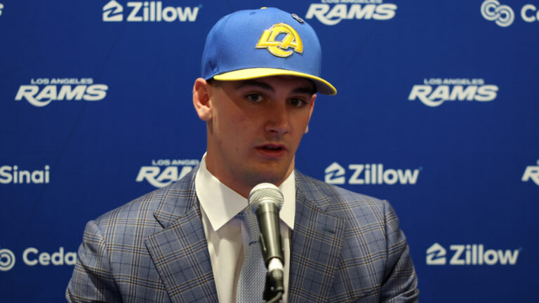Rams' Ty Simpson reacts to potential Sean McVay draft controversy