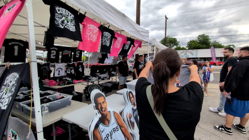 Spurs gear floods San Antonio streets, but some merchandise may be illegal