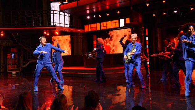 Watch David Byrne Burn Down the House With Stephen Colbert