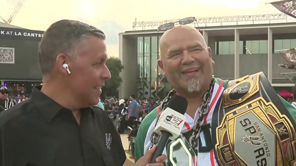 WATCH: KSAT’s Ernie Zuniga joins Spurs fans ahead of Game 3 against OKC Thunder