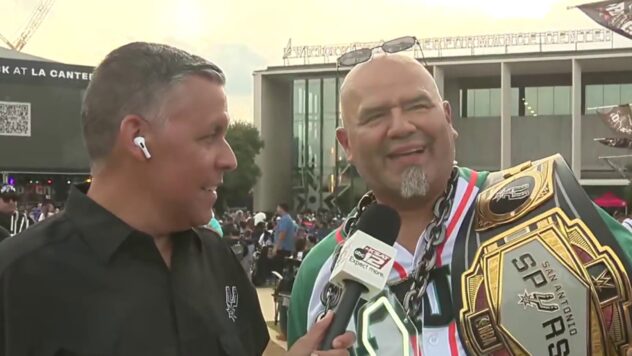 WATCH: KSAT’s Ernie Zuniga joins Spurs fans ahead of Game 3 against OKC Thunder