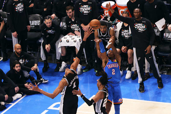 Wembanyama has 41 points, 24 rebounds and Spurs top Thunder 122-115 in 2OT to open West finals