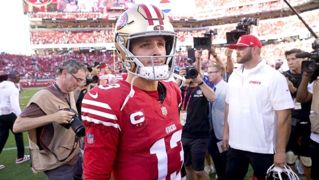 49ers' Brock Purdy addresses tough NFC West, Rams clash in Australia, George Kittle's recovery