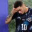 Almiron first player sent off for covering mouth