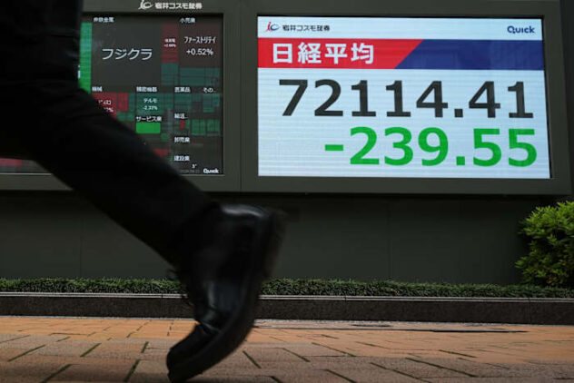 Asian shares mostly slip amid caution about the war in Iran