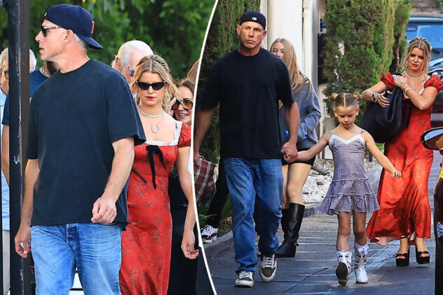Exes Jessica Simpson and Eric Johnson reunite for son Ace’s 6th grade graduation