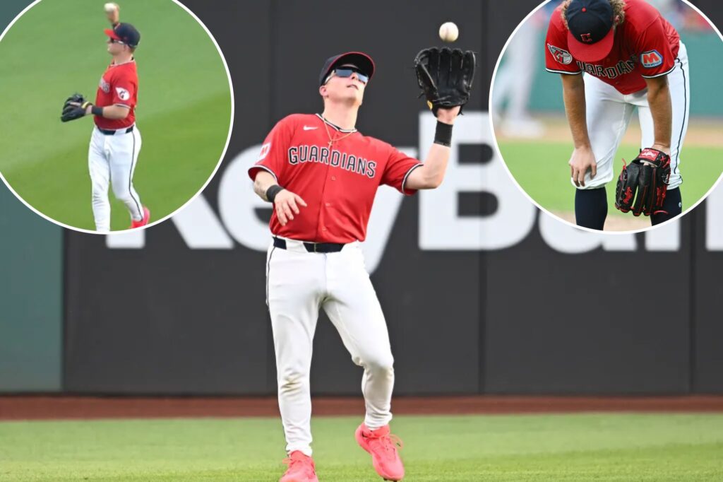 Guardians rookie forgets outs, throws ball into stands in mistake that costs team run