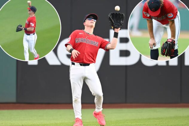 Guardians rookie forgets outs, throws ball into stands in mistake that costs team run