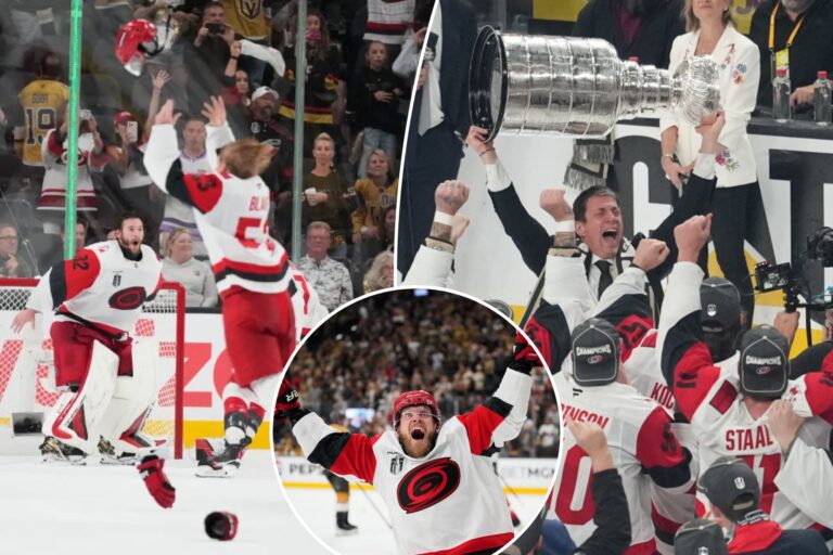 Hurricanes’ relentless defense shuts out Golden Knights to capture first Stanley Cup title in 20 years