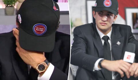 Karim Lopez’s emotional response to making NBA draft history as Mexican-born player goes viral