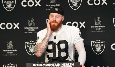 Las Vegas Raiders defensive end Maxx Crosby gets real and authentic for a minute while talking about his recovery