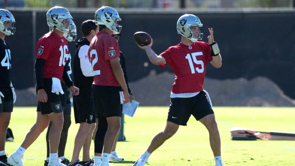 Las Vegas Raiders quarterback Fernando Mendoza isn’t afraid to admit where he currently stands on the totem pole