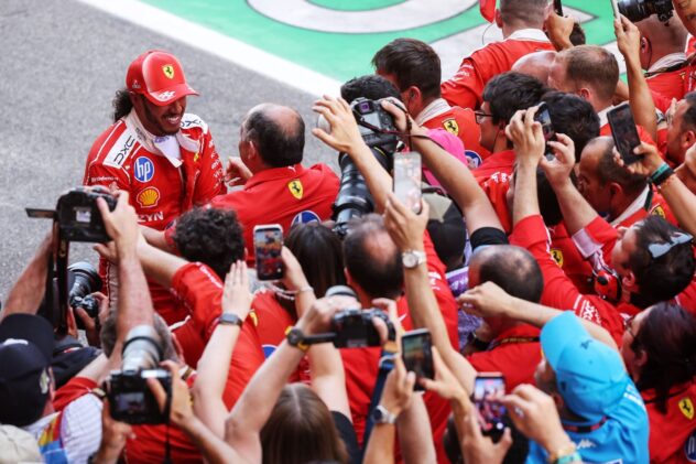 Lewis Hamilton's emotional Ferrari win captured in behind-the-scenes video
