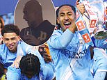 Man City win the FA Youth Cup: Premier League legend's son inflicts final heartbreak on Man United as Pep Guardiola toasts youngsters' triumph before travelling to London for FA Cup final