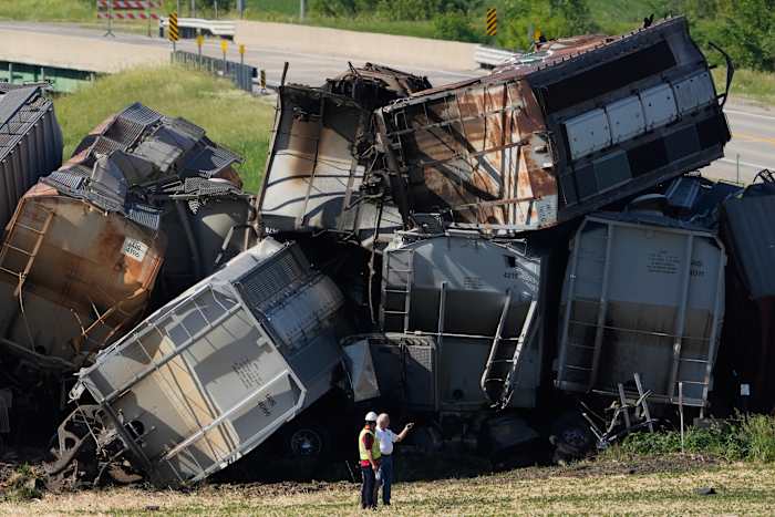 One dead and another injured after train strikes semi-truck in Iowa