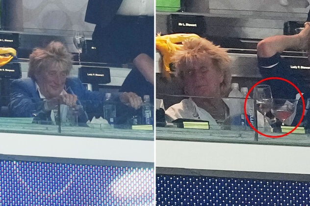 Outrage as Rod Stewart seen drinking at Scotland game — after canceling CA show just 40 minutes before it was set to begin
