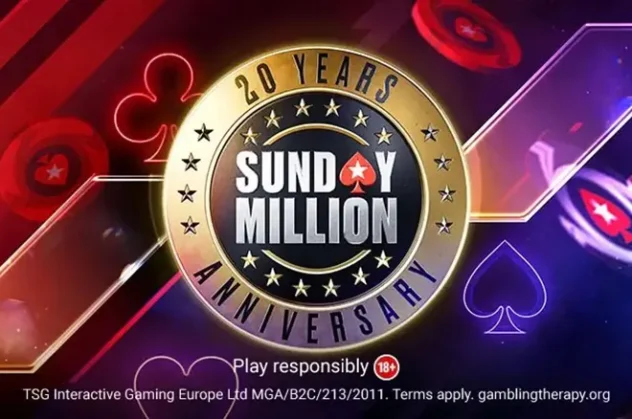 PokerStars Sunday Million 20th Anniversary Comes With $5M Guaranteed