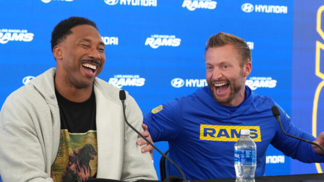 Rams HC Sean McVay sounds off on a potential Aaron Donald comeback after Myles Garrett trade