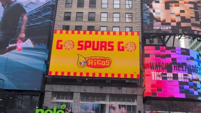Ricos billboard shows Spurs spirit in the heart of Times Square ahead of Game 4 of NBA Finals