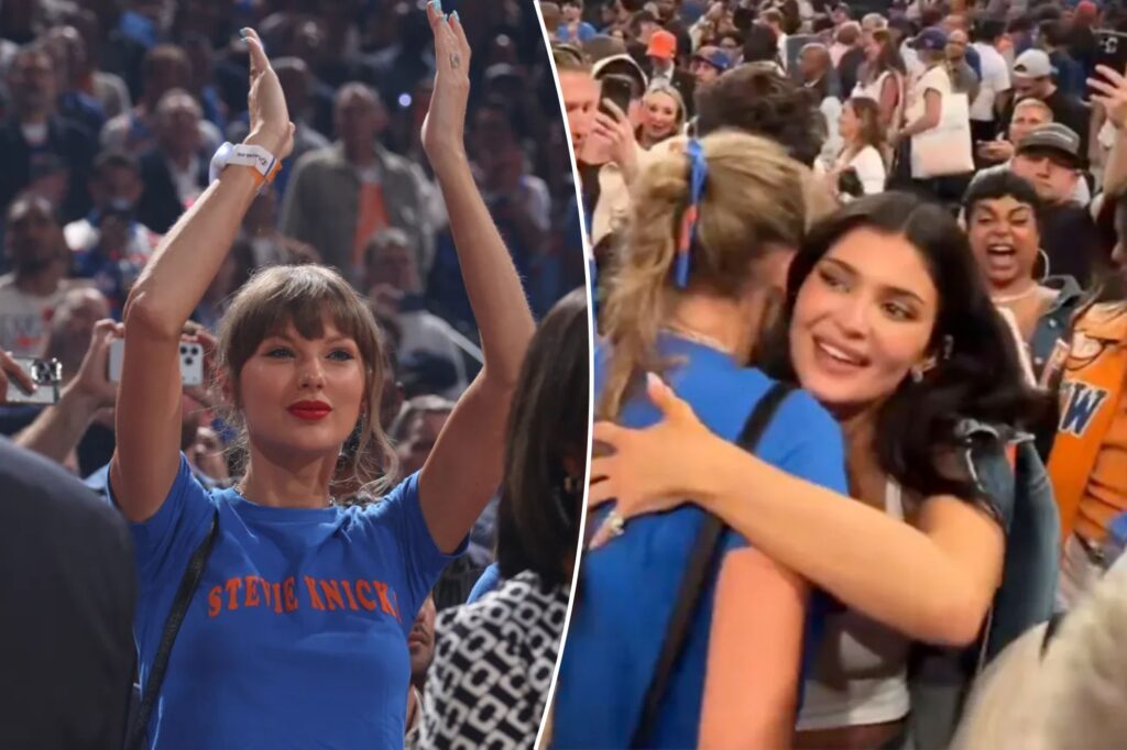 Taylor Swift, Kylie Jenner embrace after Knicks’ ‘crazy’ comeback