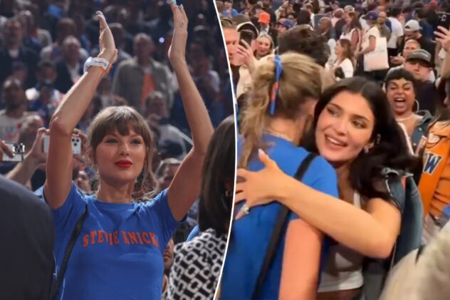 Taylor Swift, Kylie Jenner embrace after Knicks’ ‘crazy’ comeback