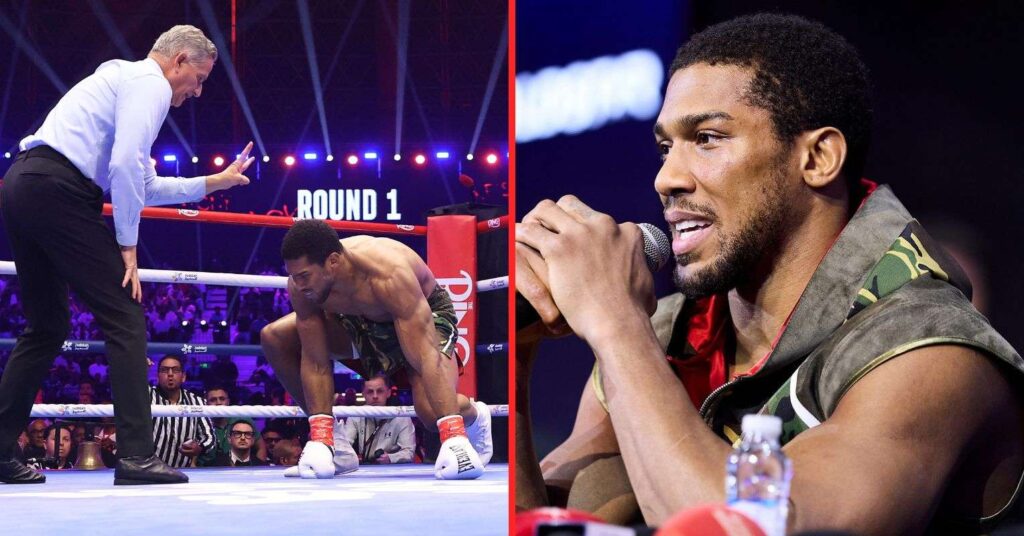 Anthony Joshua addresses punch resistance concerns after suffering two knockdowns in Prenga win