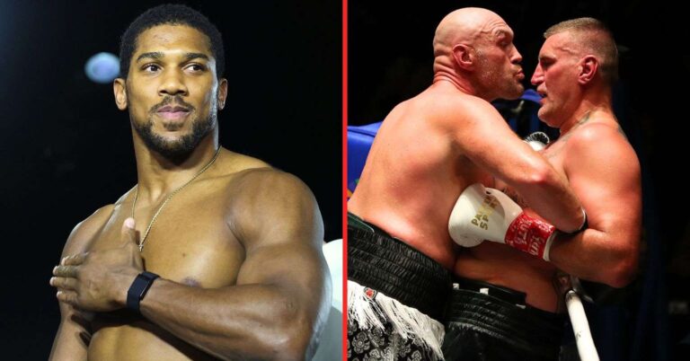Anthony Joshua sums up Tyson Fury's performance in stoppage win against Mariusz Wach