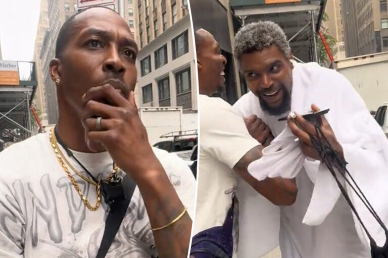 Dwight Howard hilariously runs into fellow former Laker Andrew Bynum