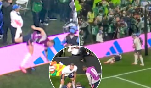 England midfielder suffers freak injury during ‘Wonderwall’ celebration in bizarre World Cup scene