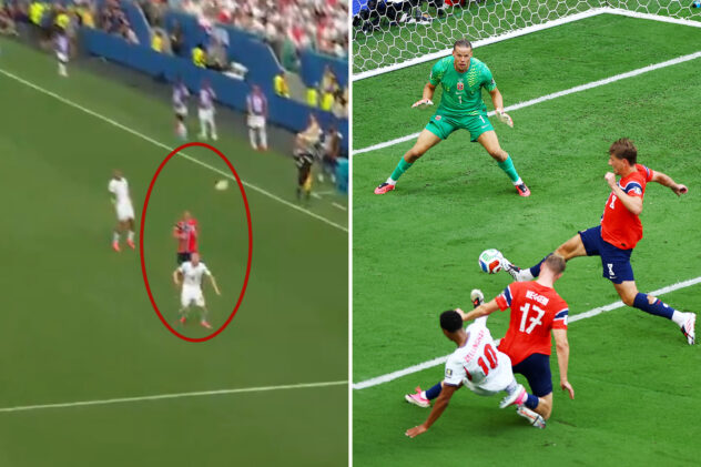 England scores tying goal against Norway after ball hits camera cable in World Cup controversy