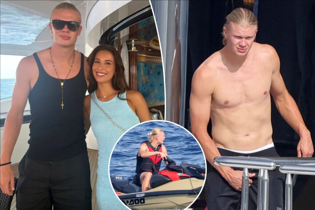 Erling Haaland and girlfriend enjoy day on his private yacht after breakout World Cup