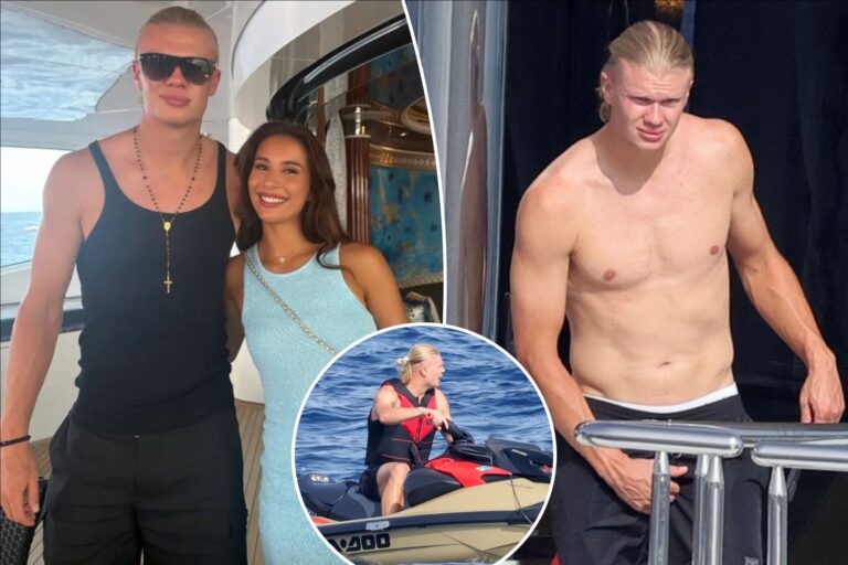 Erling Haaland and girlfriend enjoy day on his private yacht after breakout World Cup