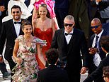 Erling Haaland leads party-goers in Norway's iconic rowing celebration as he joins Man City stars at team-mate's glamorous Italian wedding